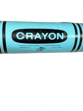 Vintage 1988 Ralphco Blue Crayon-Shaped Coin Bank